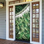 Green Traditional Cloak Aotearoa Door Cover Maori Paua Shell Korowai Pattern - Aussie Hoodie