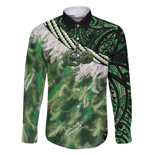 Green Traditional Cloak Aotearoa Family Matching Off Shoulder Maxi Dress and Hawaiian Shirt Maori Paua Shell Korowai Pattern
