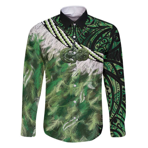 Green Traditional Cloak Aotearoa Family Matching Short Sleeve Bodycon Dress and Hawaiian Shirt Maori Paua Shell Korowai Pattern