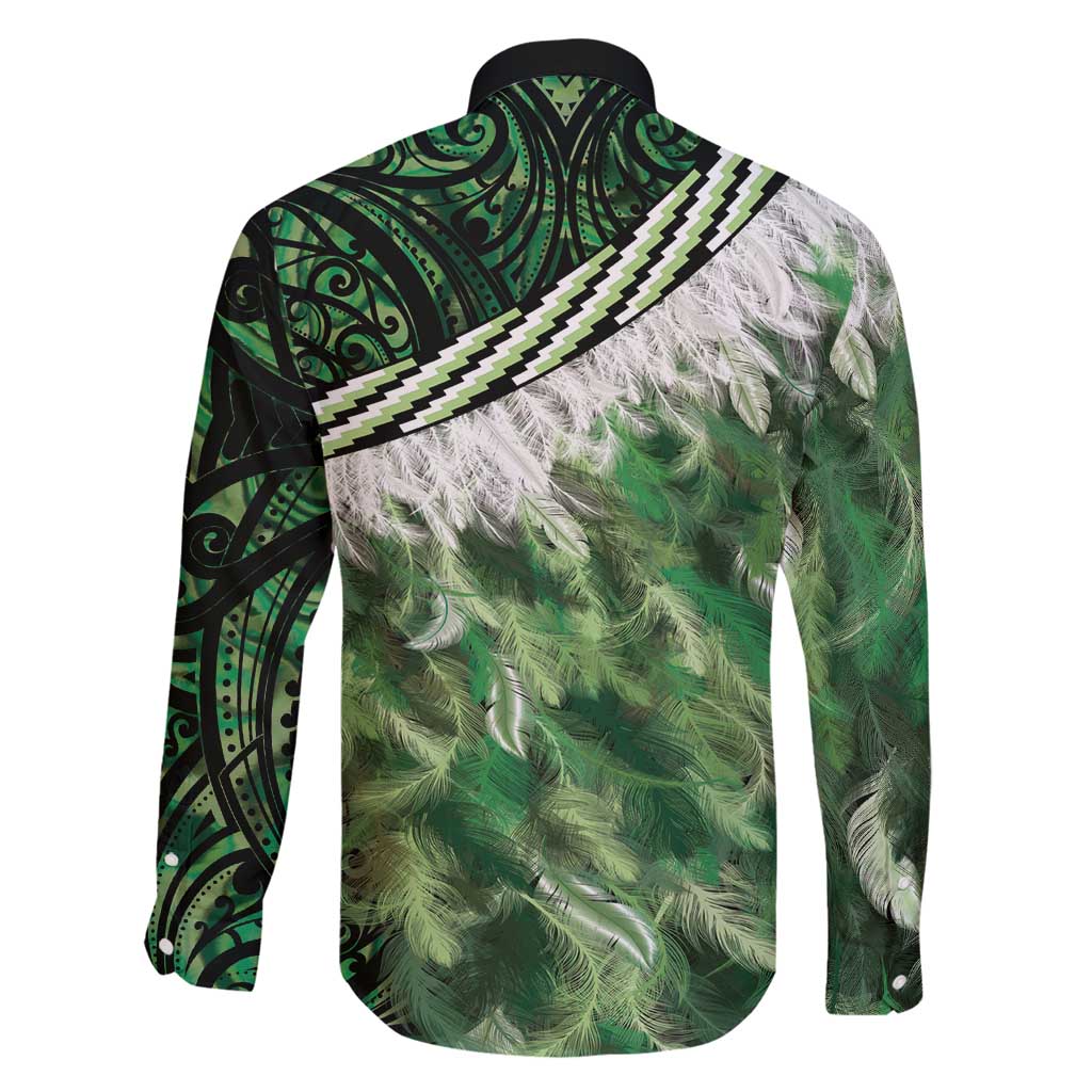 Green Traditional Cloak Aotearoa Family Matching Tank Maxi Dress and Hawaiian Shirt Maori Paua Shell Korowai Pattern