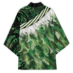 Green Traditional Cloak Aotearoa Kimono Maori Paua Shell Korowai Pattern - Aussie Hoodie