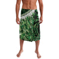 Green Traditional Cloak Aotearoa Lavalava Maori Paua Shell Korowai Pattern