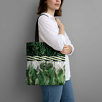 Green Traditional Cloak Aotearoa Tote Bag Maori Paua Shell Korowai Pattern - Aussie Hoodie