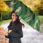 Green Traditional Cloak Aotearoa Umbrella Maori Paua Shell Korowai Pattern - Aussie Hoodie