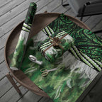 Green Traditional Cloak Aotearoa Wrapping Paper Maori Paua Shell Korowai Pattern - Aussie Hoodie