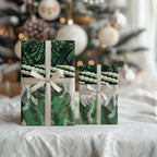 Green Traditional Cloak Aotearoa Wrapping Paper Maori Paua Shell Korowai Pattern - Aussie Hoodie