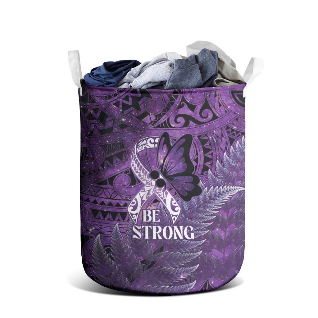Lupus Awareness Month New Zealand Laundry Basket Be Strong Warrior Maori Silver Fern