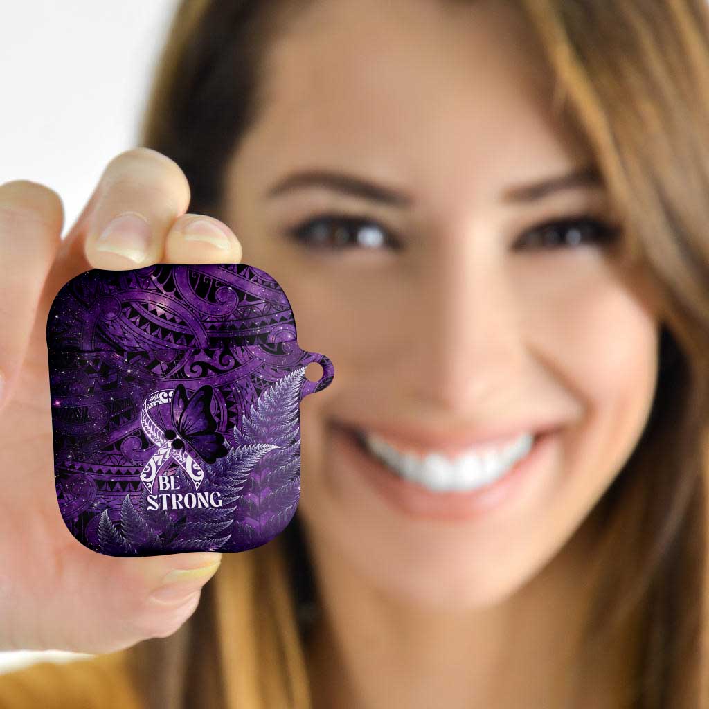 Lupus Awareness Month New Zealand AirPods Case Be Strong Warrior Maori Silver Fern