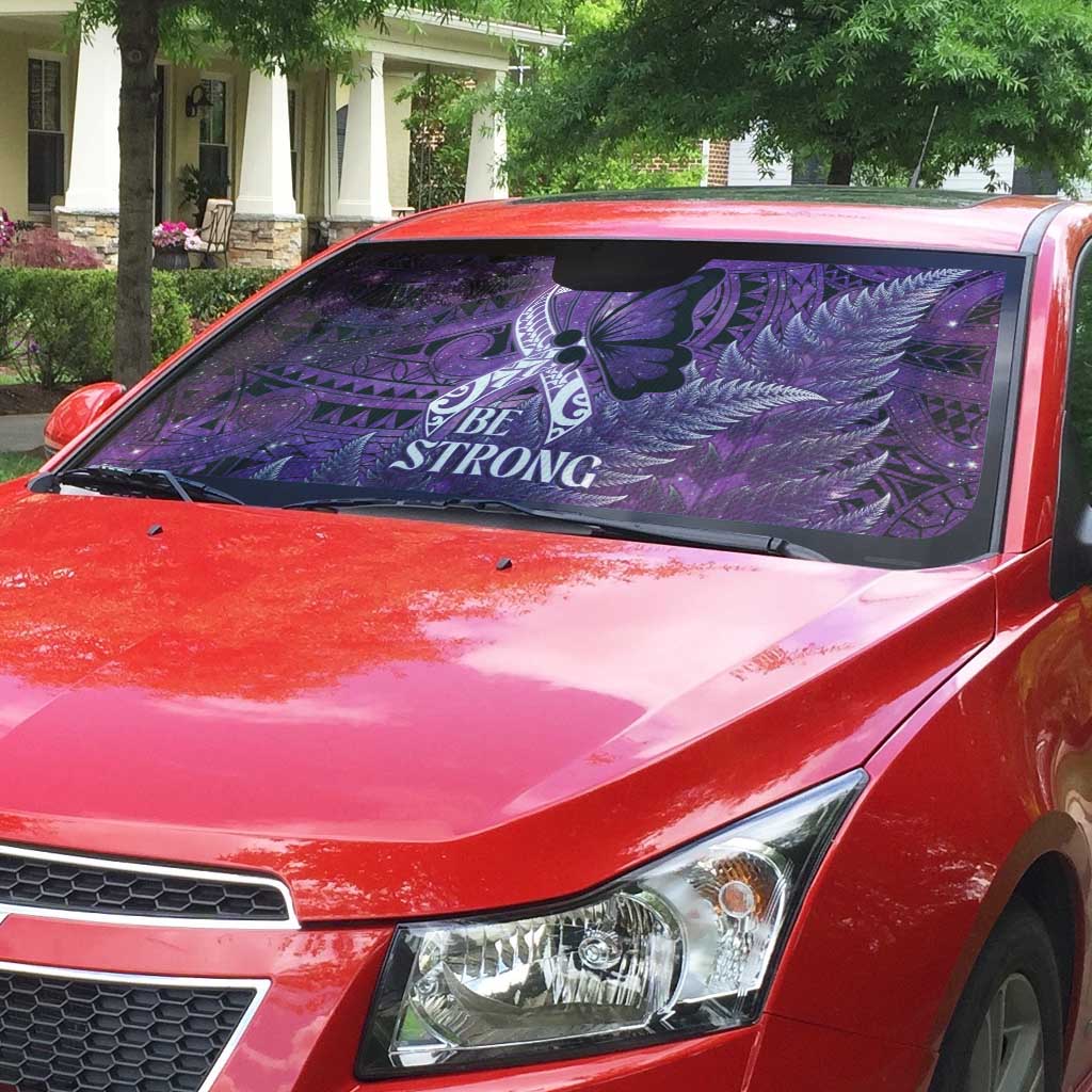 Lupus Awareness Month New Zealand Auto Sun Shade Be Strong Warrior Maori Silver Fern