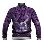 Lupus Awareness Month New Zealand Baseball Jacket Be Strong Warrior Maori Silver Fern