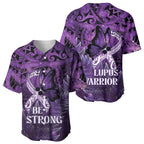 Lupus Awareness Month New Zealand Baseball Jersey Be Strong Warrior Maori Silver Fern