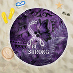Lupus Awareness Month New Zealand Beach Blanket Be Strong Warrior Maori Silver Fern
