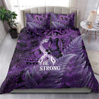 Lupus Awareness Month New Zealand Bedding Set Be Strong Warrior Maori Silver Fern
