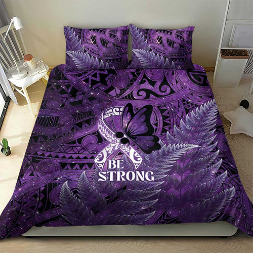 Lupus Awareness Month New Zealand Bedding Set Be Strong Warrior Maori Silver Fern