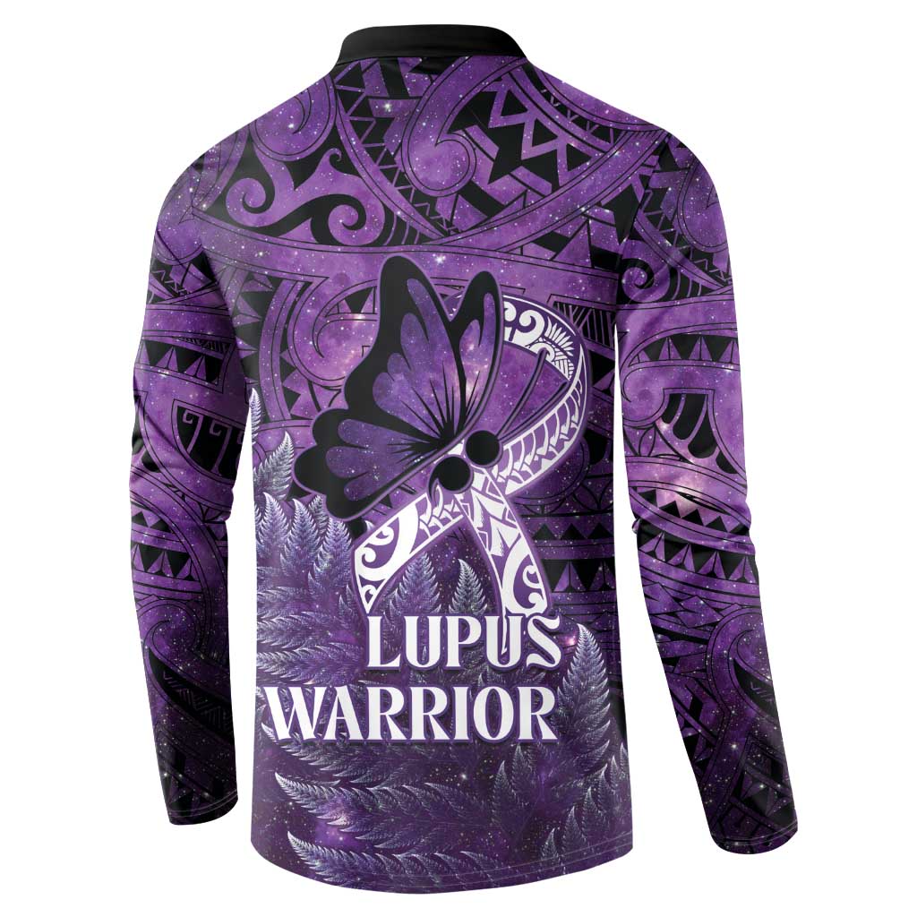 Lupus Awareness Month New Zealand Button Sweatshirt Be Strong Warrior Maori Silver Fern