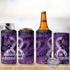 Lupus Awareness Month New Zealand 4 in 1 Can Cooler Tumbler Be Strong Warrior Maori Silver Fern