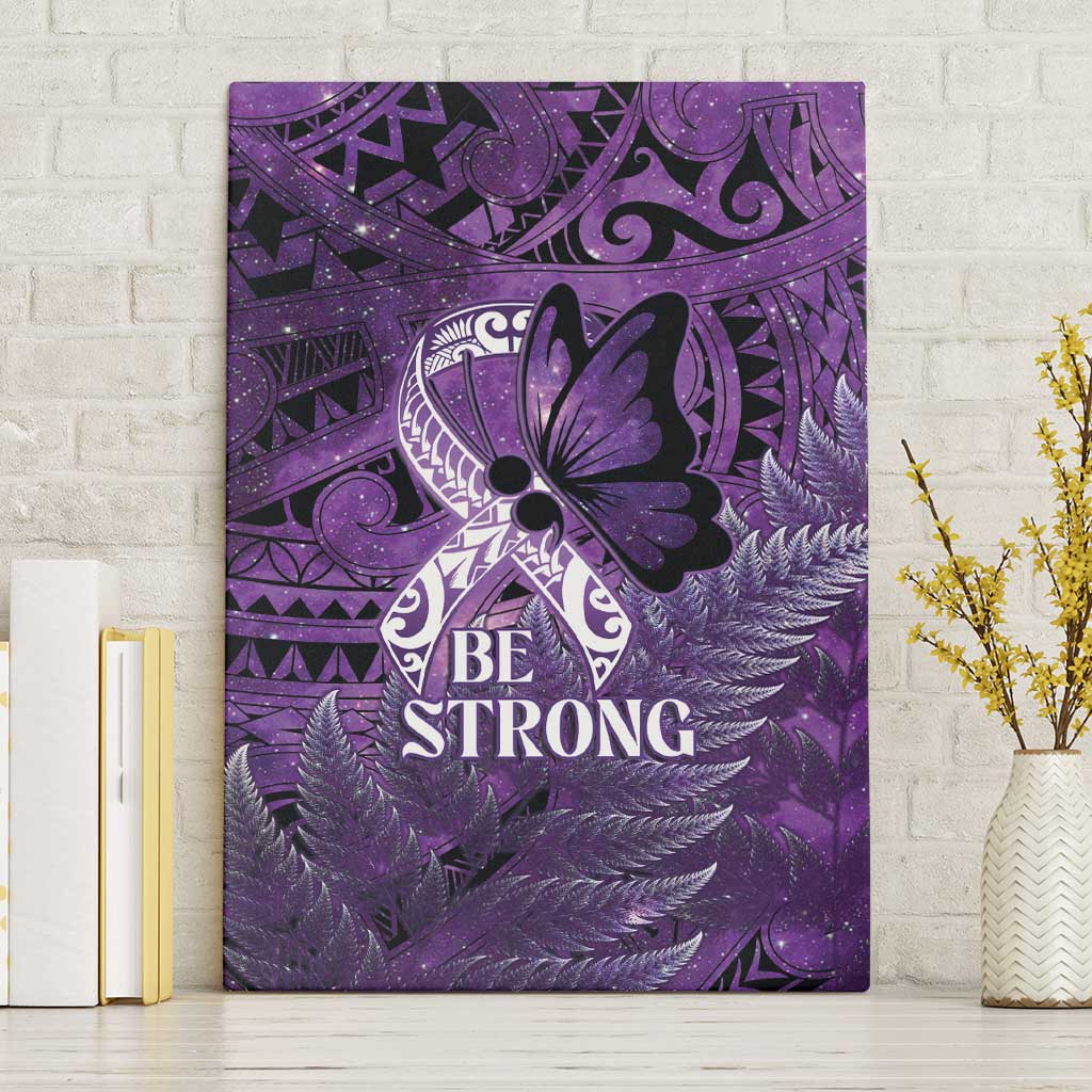 Lupus Awareness Month New Zealand Canvas Wall Art Be Strong Warrior Maori Silver Fern