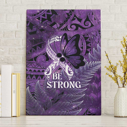 Lupus Awareness Month New Zealand Canvas Wall Art Be Strong Warrior Maori Silver Fern
