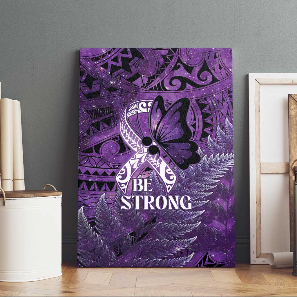 Lupus Awareness Month New Zealand Canvas Wall Art Be Strong Warrior Maori Silver Fern