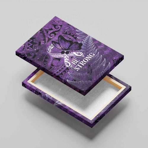 Lupus Awareness Month New Zealand Canvas Wall Art Be Strong Warrior Maori Silver Fern