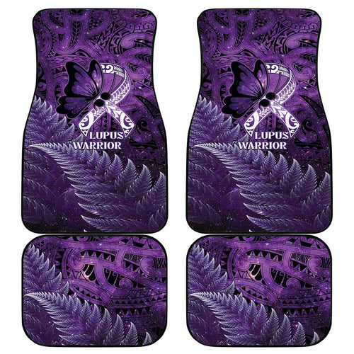 Lupus Awareness Month New Zealand Car Mats Be Strong Warrior Maori Silver Fern