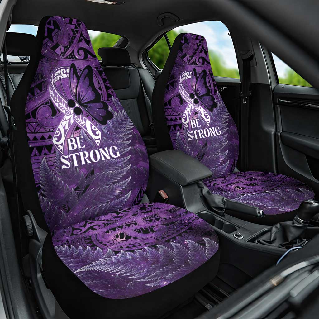 Lupus Awareness Month New Zealand Car Seat Cover Be Strong Warrior Maori Silver Fern