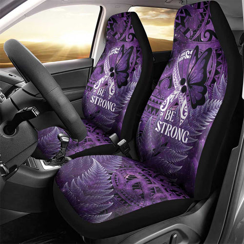 Lupus Awareness Month New Zealand Car Seat Cover Be Strong Warrior Maori Silver Fern