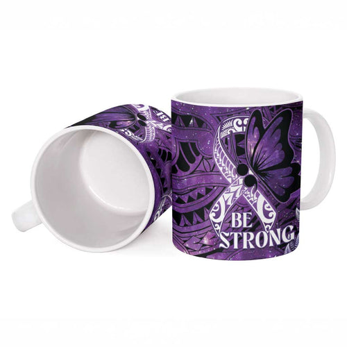 Lupus Awareness Month New Zealand Ceramic Mug Be Strong Warrior Maori Silver Fern