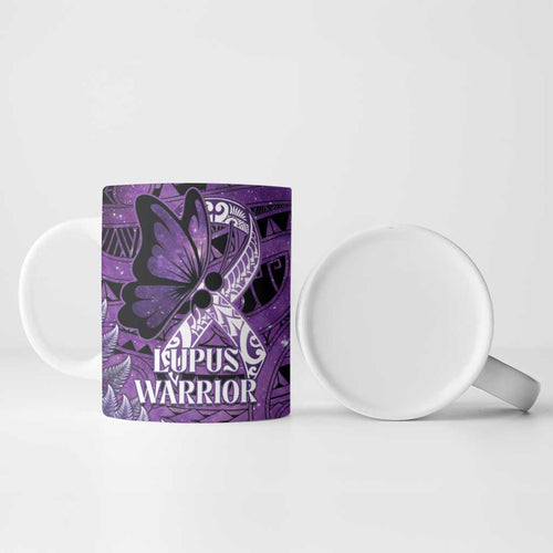 Lupus Awareness Month New Zealand Ceramic Mug Be Strong Warrior Maori Silver Fern