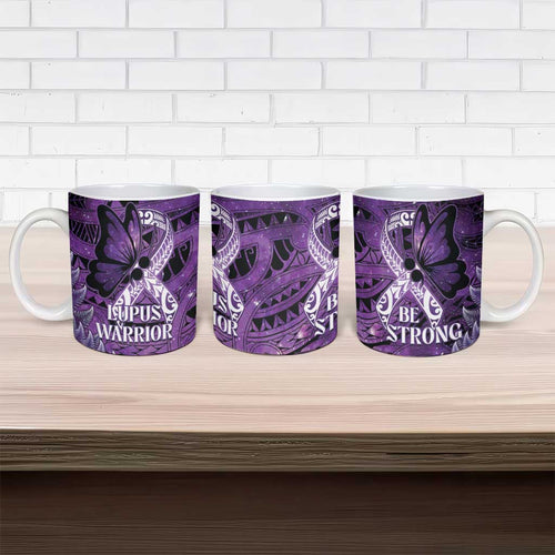 Lupus Awareness Month New Zealand Ceramic Mug Be Strong Warrior Maori Silver Fern