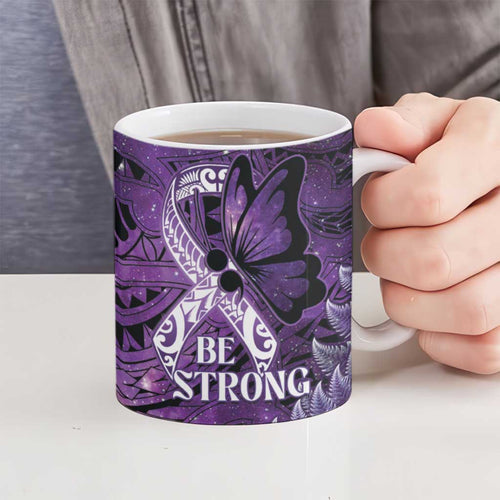Lupus Awareness Month New Zealand Ceramic Mug Be Strong Warrior Maori Silver Fern