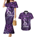 Lupus Awareness Month New Zealand Couples Matching Mermaid Dress and Hawaiian Shirt Be Strong Warrior Maori Silver Fern