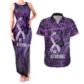Lupus Awareness Month New Zealand Couples Matching Tank Maxi Dress and Hawaiian Shirt Be Strong Warrior Maori Silver Fern