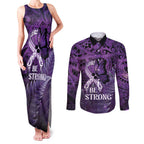 Lupus Awareness Month New Zealand Couples Matching Tank Maxi Dress and Long Sleeve Button Shirt Be Strong Warrior Maori Silver Fern