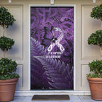 Lupus Awareness Month New Zealand Door Cover Be Strong Warrior Maori Silver Fern
