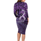Lupus Awareness Month New Zealand Family Matching Long Sleeve Bodycon Dress and Hawaiian Shirt Be Strong Warrior Maori Silver Fern