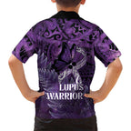 Lupus Awareness Month New Zealand Family Matching Mermaid Dress and Hawaiian Shirt Be Strong Warrior Maori Silver Fern