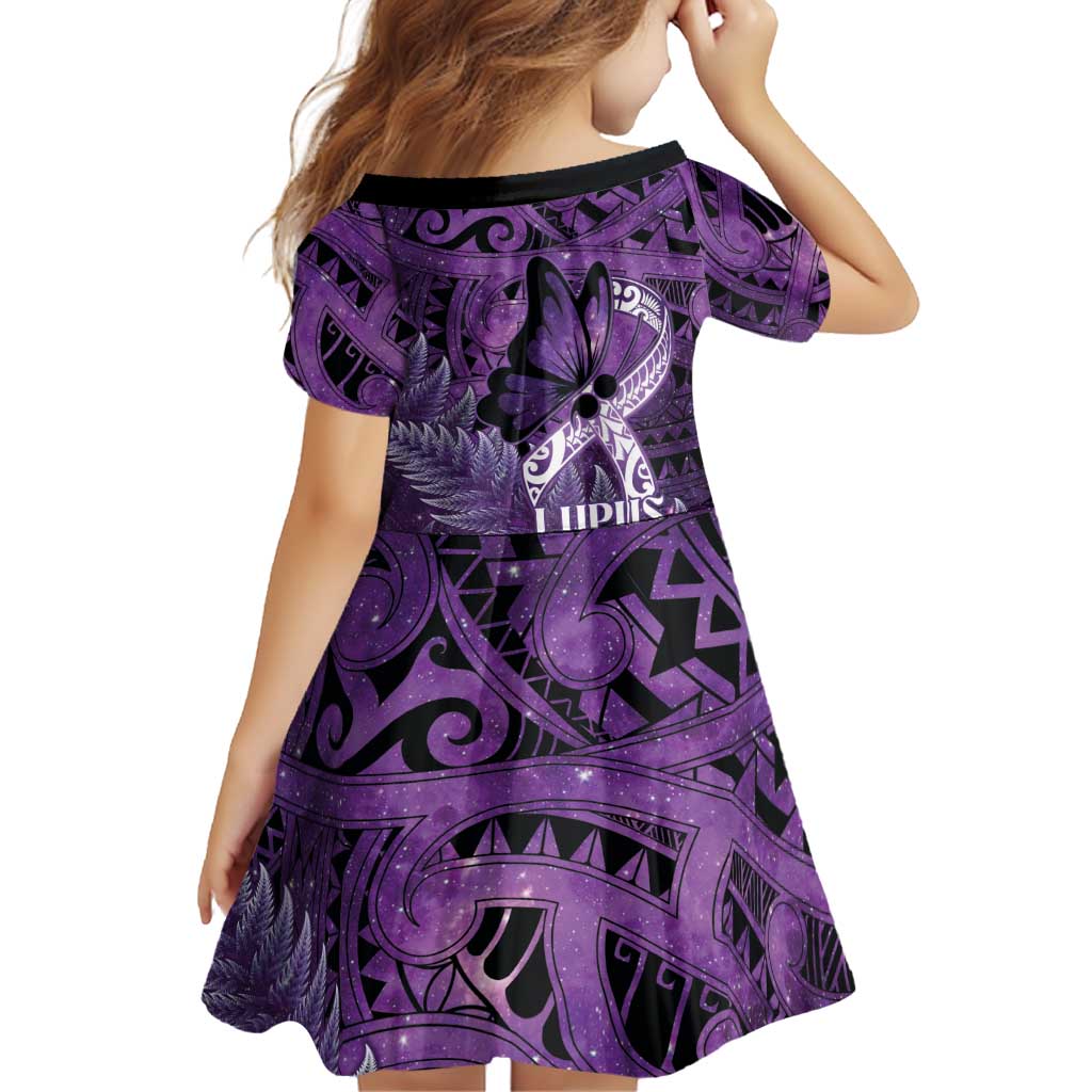 Lupus Awareness Month New Zealand Family Matching Mermaid Dress and Hawaiian Shirt Be Strong Warrior Maori Silver Fern