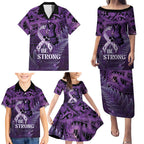 Lupus Awareness Month New Zealand Family Matching Puletasi and Hawaiian Shirt Be Strong Warrior Maori Silver Fern