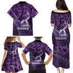 Lupus Awareness Month New Zealand Family Matching Puletasi and Hawaiian Shirt Be Strong Warrior Maori Silver Fern