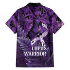 Lupus Awareness Month New Zealand Family Matching Puletasi and Hawaiian Shirt Be Strong Warrior Maori Silver Fern
