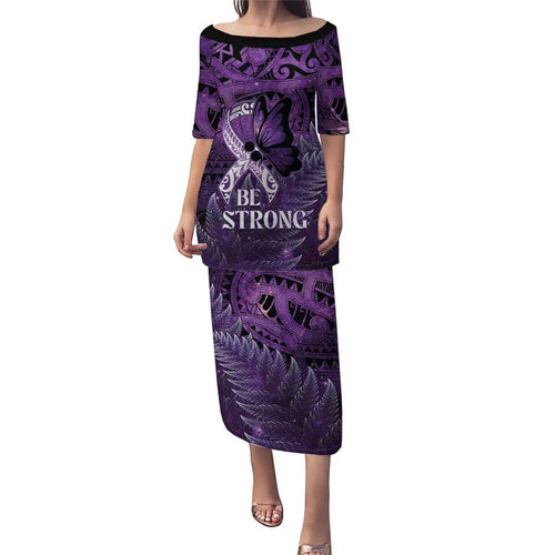 Lupus Awareness Month New Zealand Family Matching Puletasi and Hawaiian Shirt Be Strong Warrior Maori Silver Fern