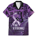 Lupus Awareness Month New Zealand Family Matching Summer Maxi Dress and Hawaiian Shirt Be Strong Warrior Maori Silver Fern