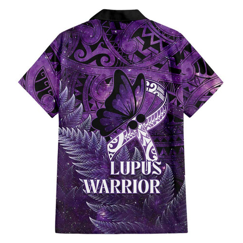 Lupus Awareness Month New Zealand Family Matching Tank Maxi Dress and Hawaiian Shirt Be Strong Warrior Maori Silver Fern