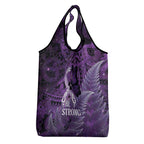 Lupus Awareness Month New Zealand Grocery Bag Be Strong Warrior Maori Silver Fern