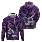 Lupus Awareness Month New Zealand Hoodie Be Strong Warrior Maori Silver Fern