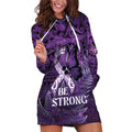 Lupus Awareness Month New Zealand Hoodie Dress Be Strong Warrior Maori Silver Fern