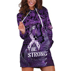 Lupus Awareness Month New Zealand Hoodie Dress Be Strong Warrior Maori Silver Fern