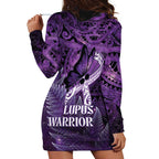 Lupus Awareness Month New Zealand Hoodie Dress Be Strong Warrior Maori Silver Fern