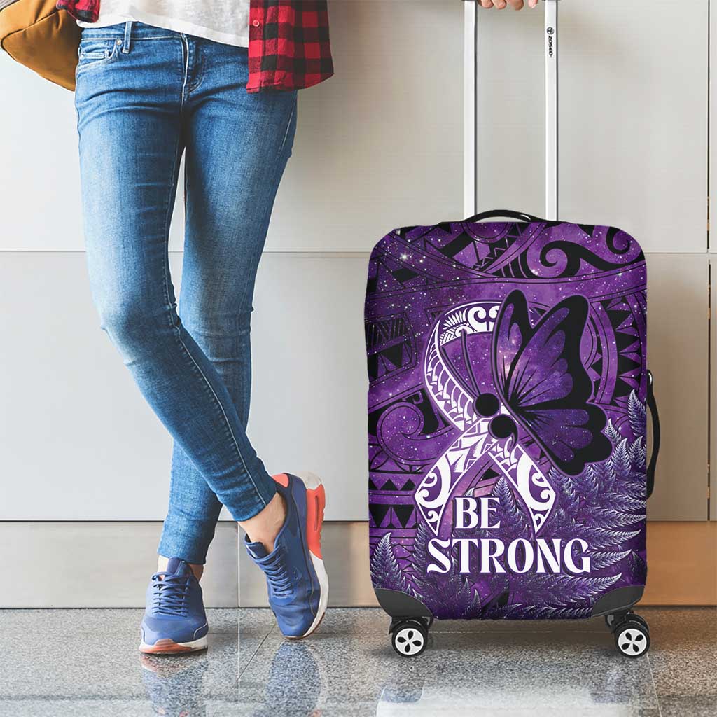 Lupus Awareness Month New Zealand Luggage Cover Be Strong Warrior Maori Silver Fern